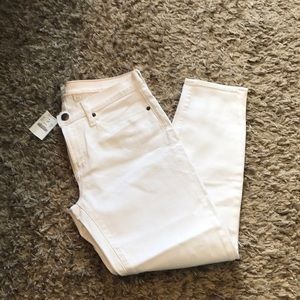 NWT J Crew white skinny jeans